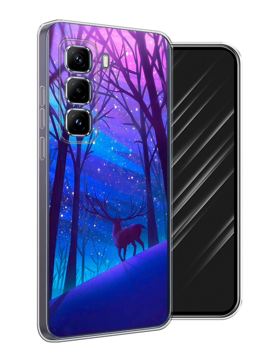 

Чехол Awog на Infinix Hot 50 Pro Plus "Северный олень", Фиолетовый;голубой;синий, 3107050-1