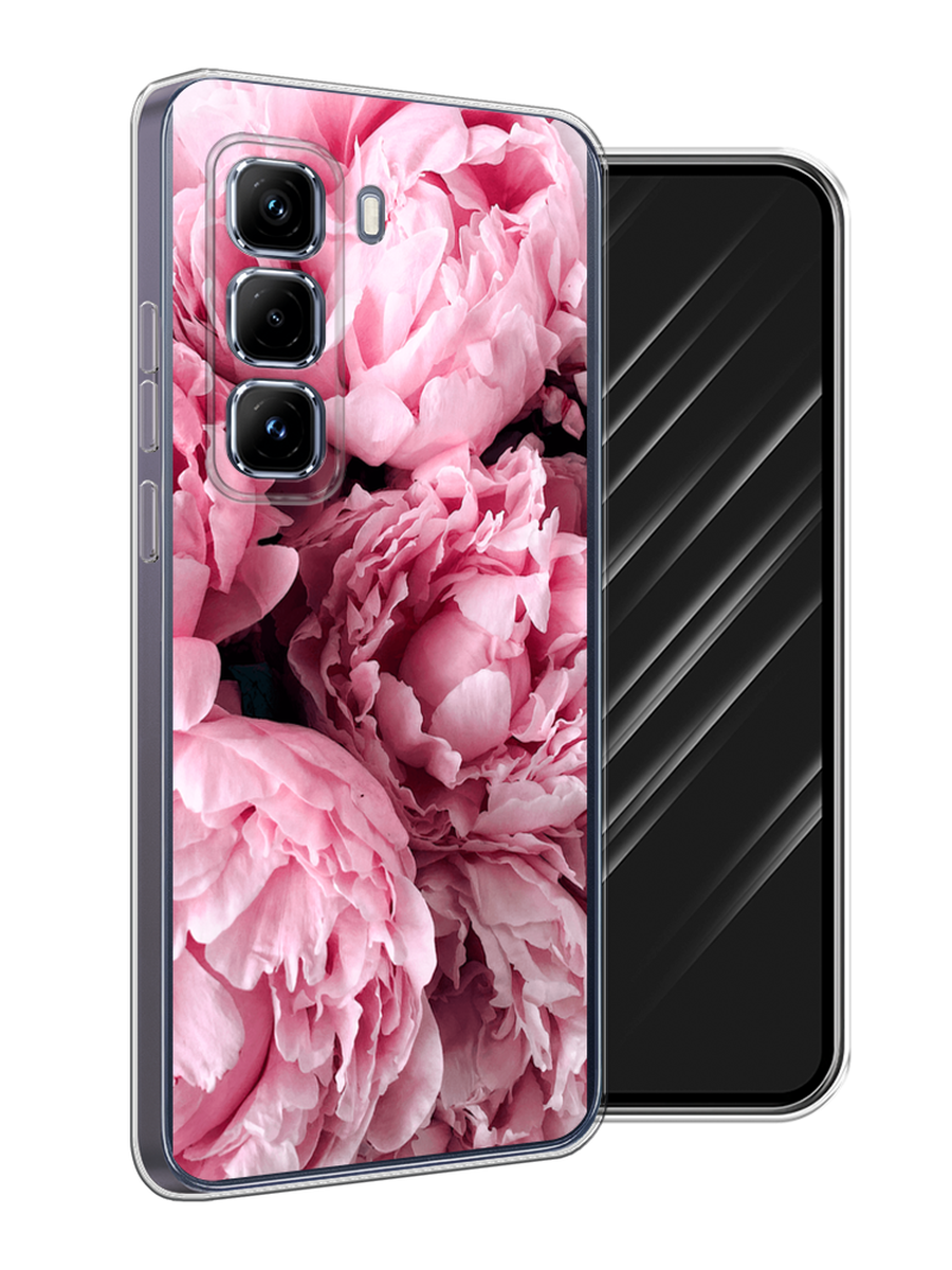 

Чехол Awog на Infinix Hot 50 Pro Plus "Нежные пионы", Розовый;черный;белый, 3107050-1