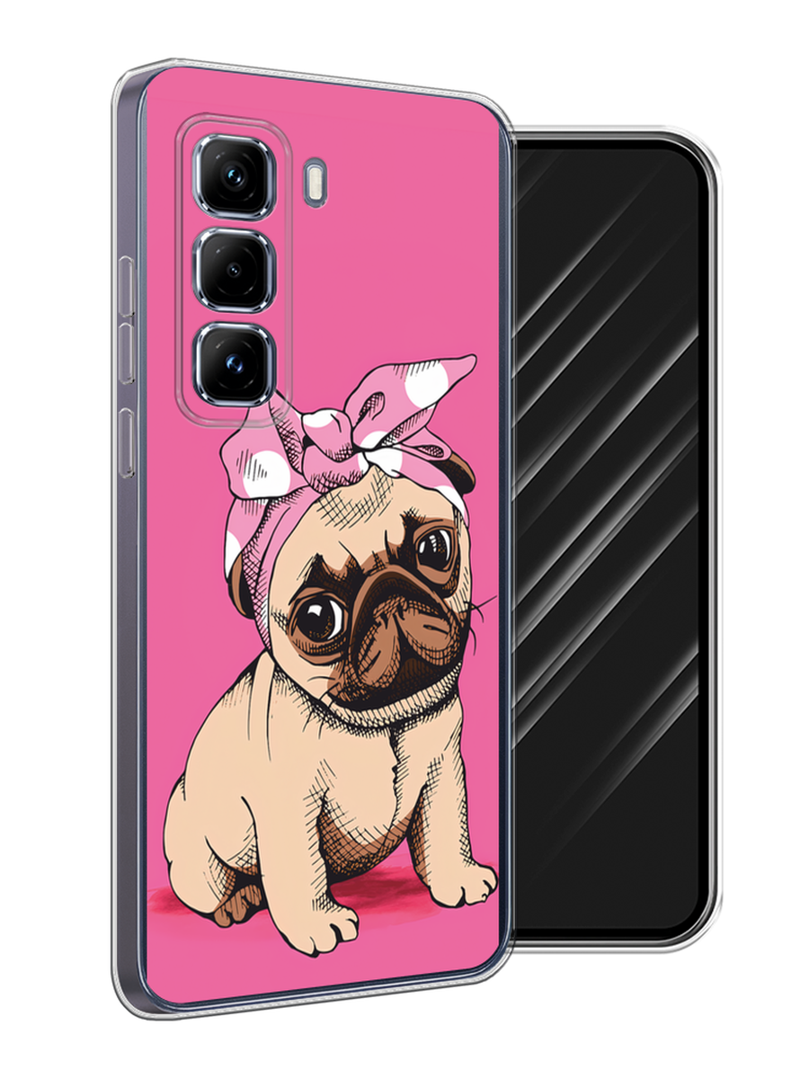 

Чехол Awog на Infinix Hot 50 Pro Plus "Dog Pin-Up", Розовый;бежевый, 3107050-1