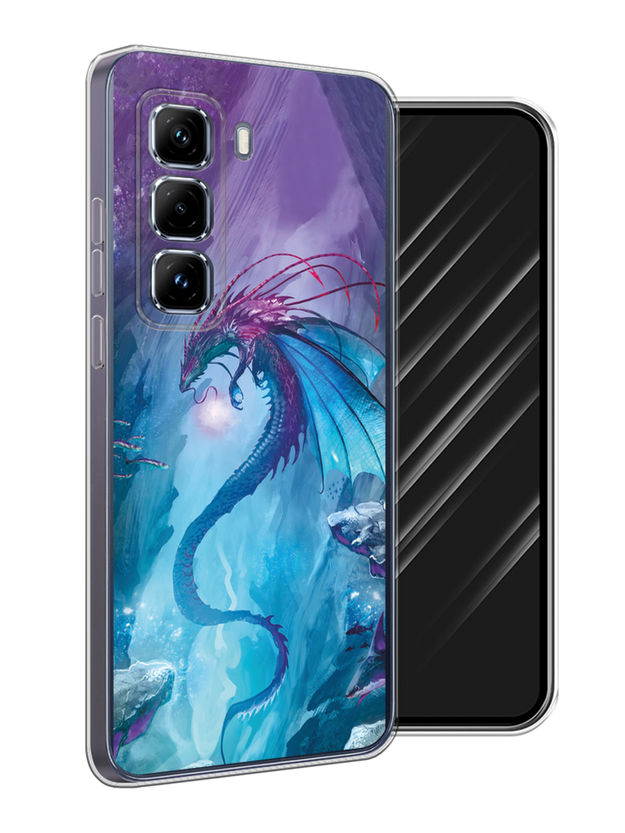 

Чехол Awog на Infinix Hot 50 Pro Plus "Водный дракон", Голубой;фиолетовый;синий, 3107050-1