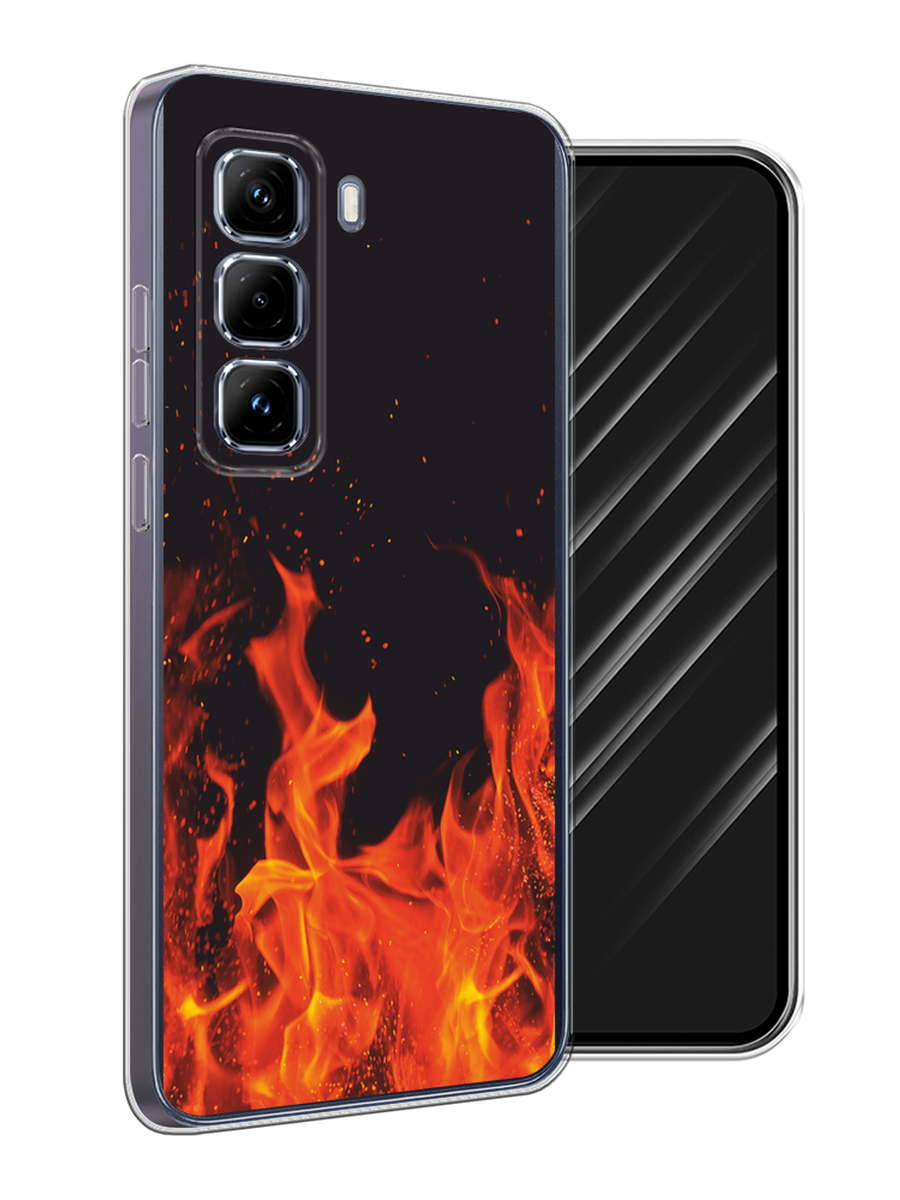 

Чехол Awog на Infinix Hot 50 Pro Plus "Все в огне", Оранжевый;черный, 3107050-1