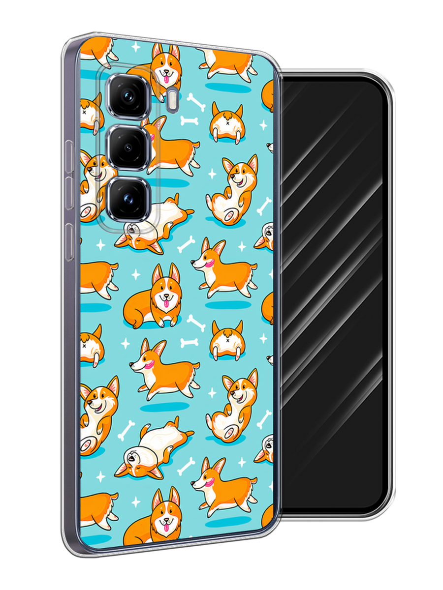 

Чехол Awog на Infinix Hot 50 Pro Plus "Веселые корги", Коричневый, 3107050-1