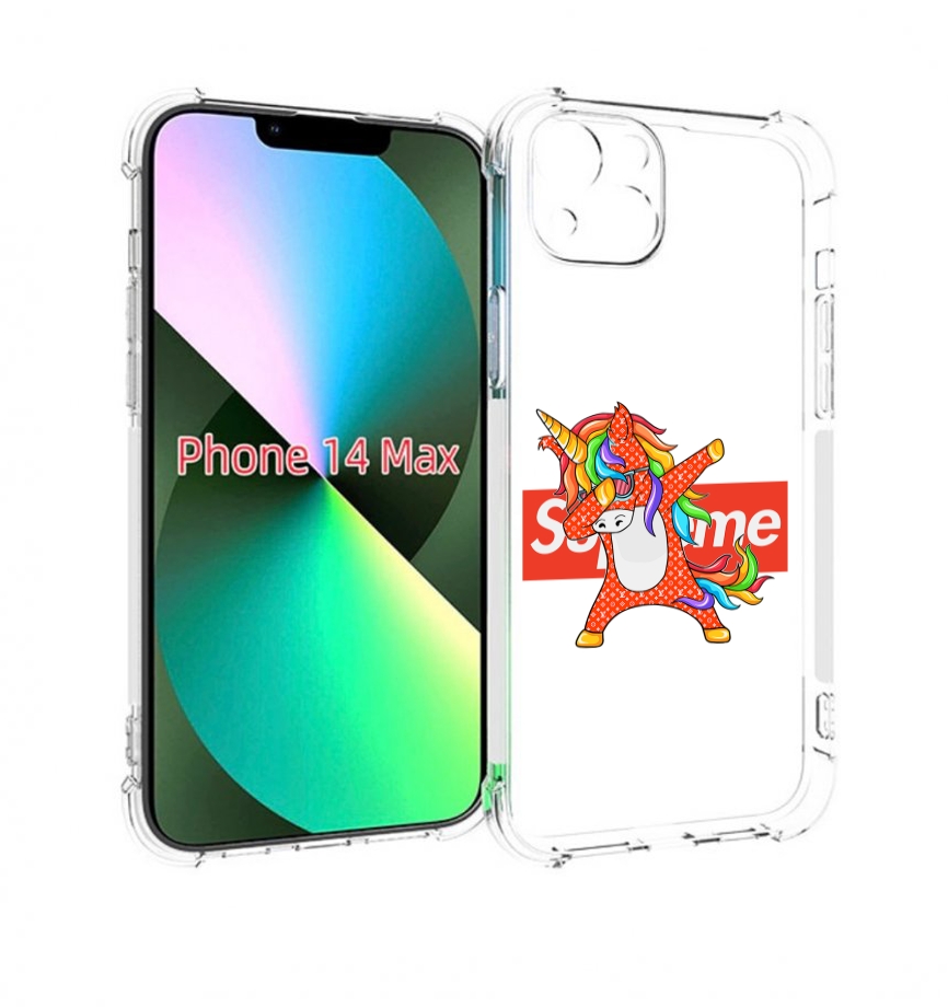 

Чехол MyPads Единорог-суприм для iPhone 14 Plus (6.7), Прозрачный, Tocco