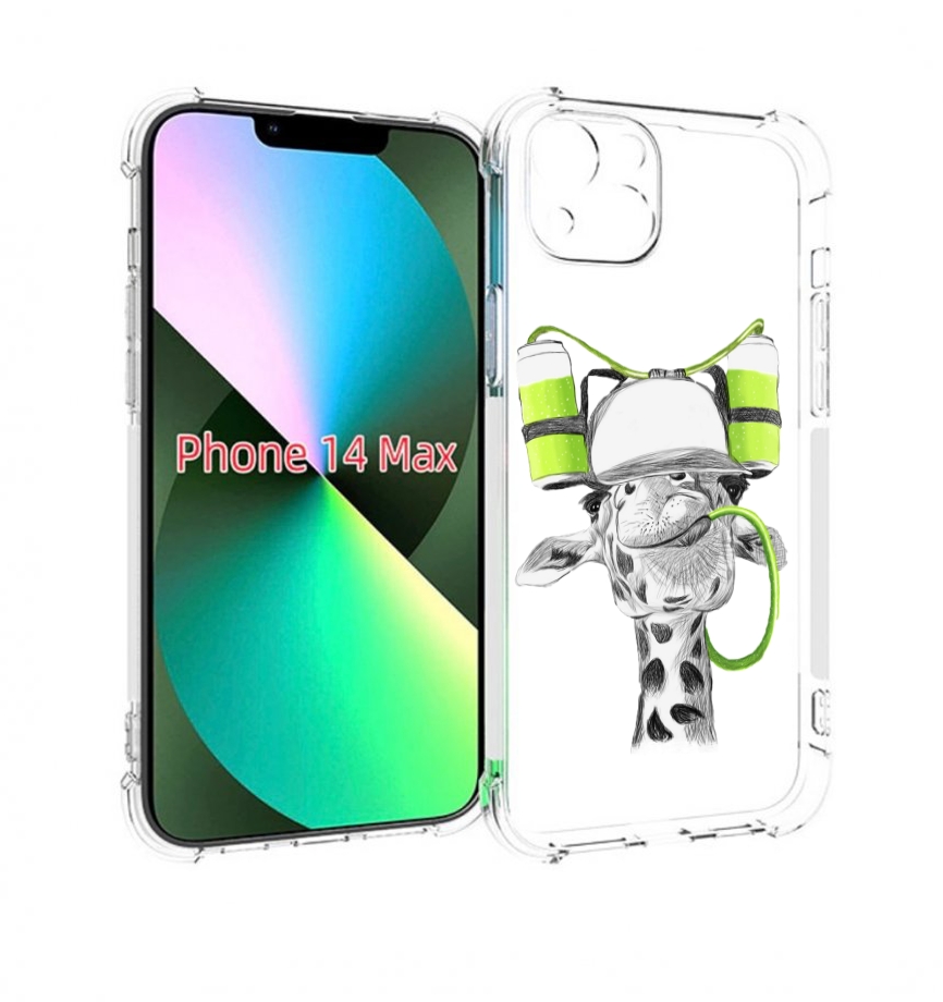 

Чехол MyPads Жираф для iPhone 14 Plus (6.7), Прозрачный, Tocco