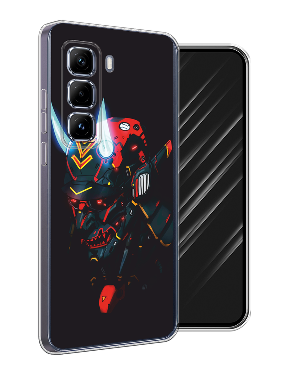 

Чехол Awog на Infinix Hot 50 Pro Plus "Неоновый самурай", Черный;красный;голубой, 3107050-1