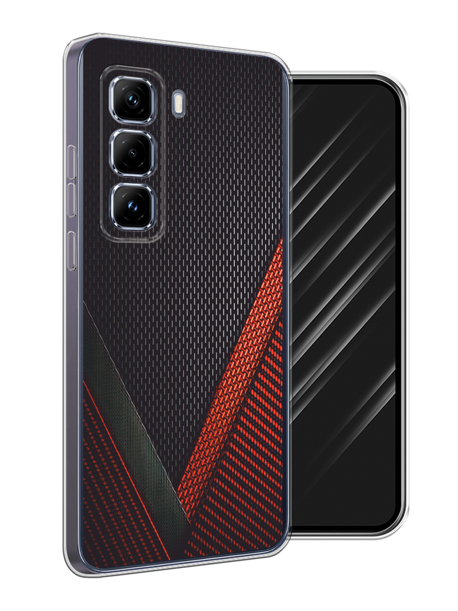 

Чехол Awog на Infinix Hot 50 Pro Plus "Красный карбон", Черный;красный, 3107050-1