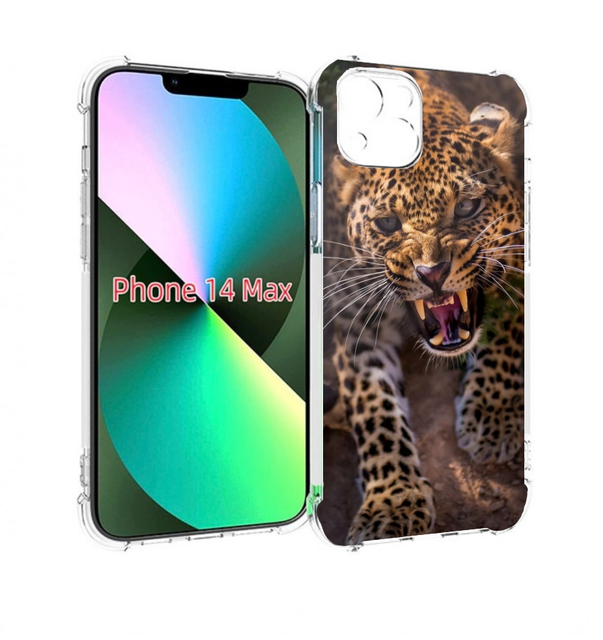 

Чехол MyPads Злой-гепард для iPhone 14 Plus (6.7), Прозрачный, Tocco