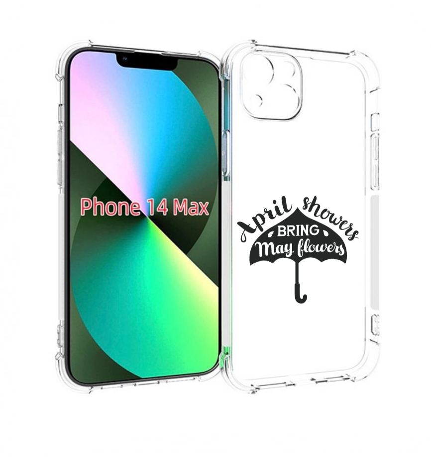 

Чехол MyPads Зонтик для iPhone 14 Plus (6.7), Прозрачный, Tocco