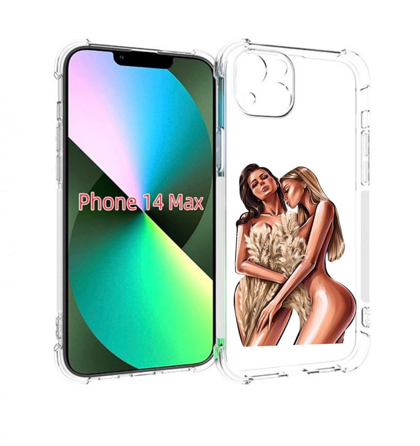 

Чехол MyPads Иллюстрированные-девушки женский для iPhone 14 Plus (6.7), Прозрачный, Tocco
