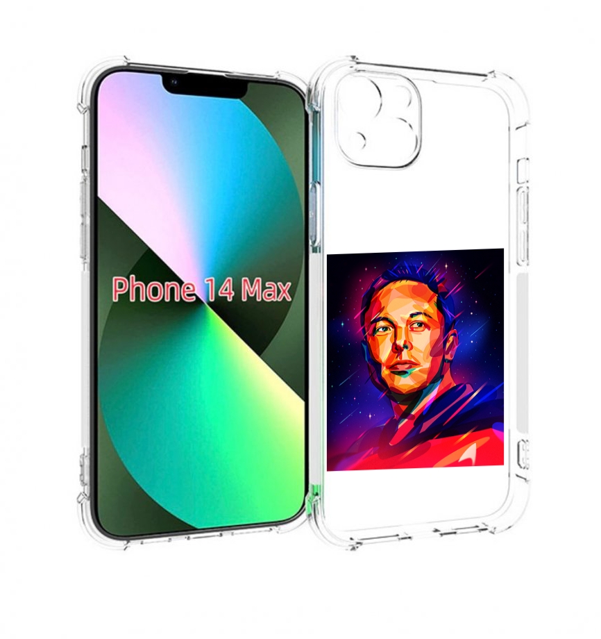 

Чехол MyPads Илон-Маск для iPhone 14 Plus (6.7), Прозрачный, Tocco