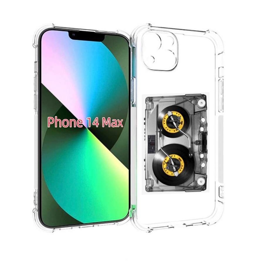 

Чехол MyPads Кассета музыкальная для iPhone 14 Plus (6.7), Прозрачный, Tocco