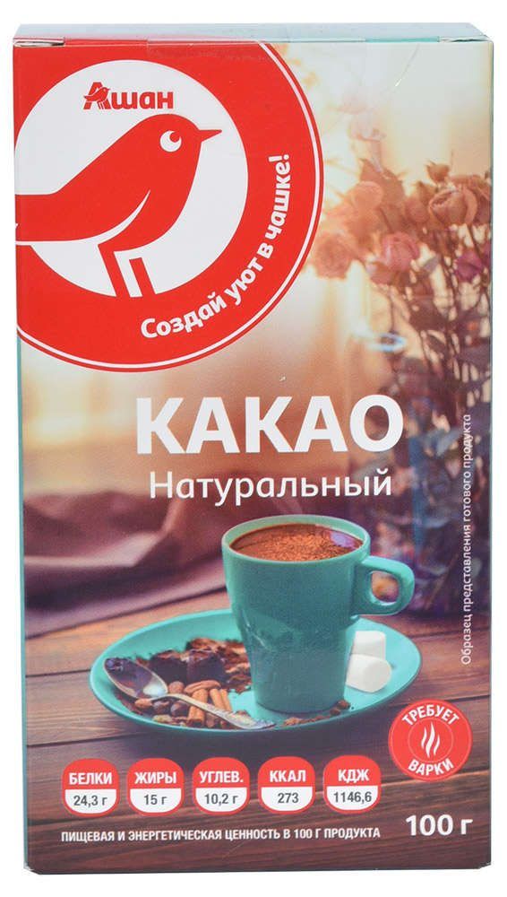 Какао-порошок АШАН Красная птица 100 г