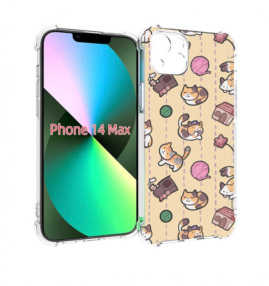 

Чехол MyPads Котики-клубочки для iPhone 14 Plus (6.7), Прозрачный, Tocco