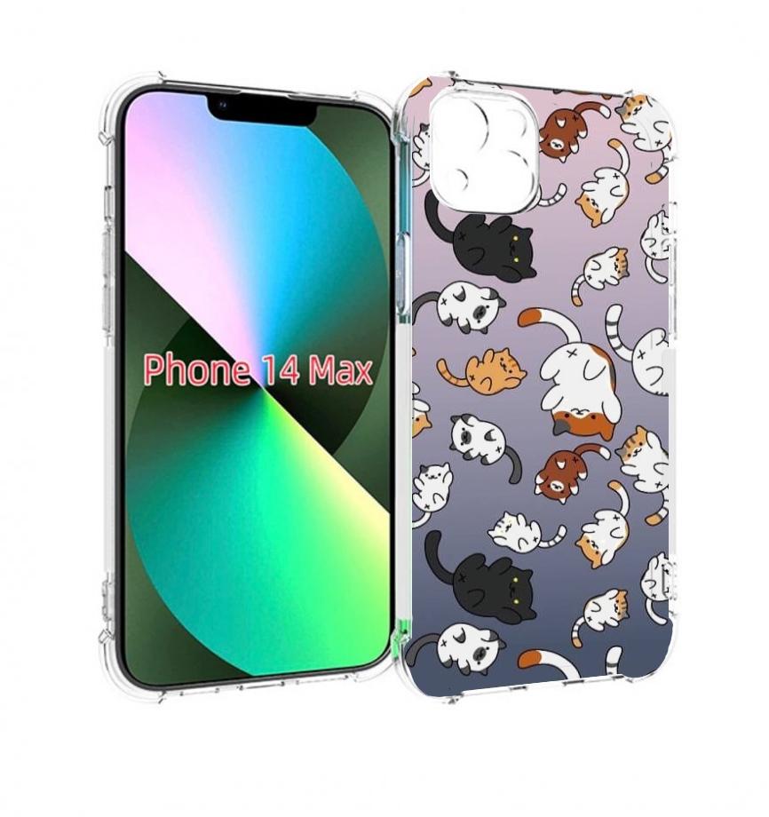 

Чехол MyPads Котики-летают для iPhone 14 Plus (6.7), Прозрачный, Tocco