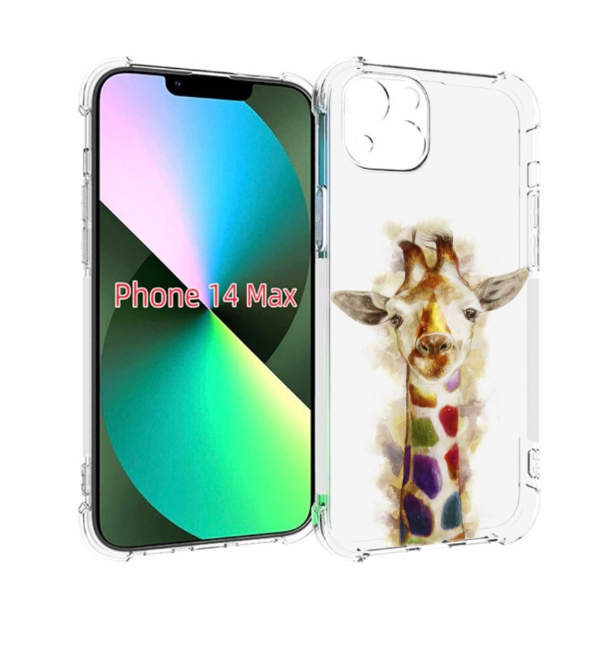 

Чехол MyPads Красочный жираф для iPhone 14 Plus (6.7), Прозрачный, Tocco