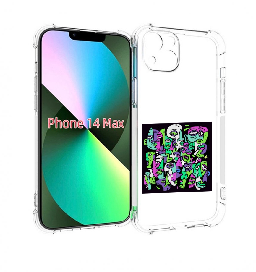 

Чехол MyPads Кривой эфир ATL для iPhone 14 Plus (6.7), Прозрачный, Tocco