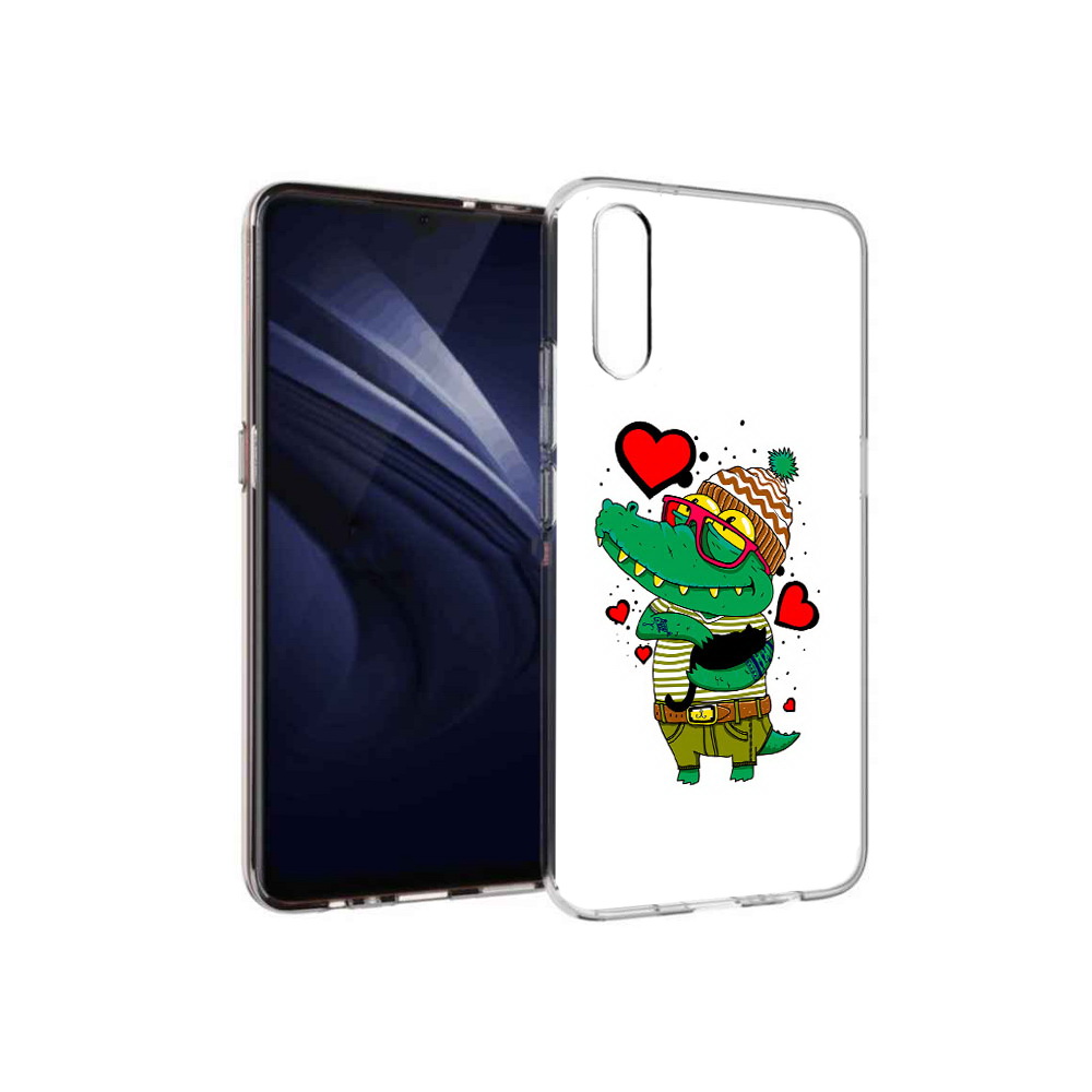 

Чехол MyPads Tocco для Vivo V17 Neo Влюбленный крокодил (PT226959.388.48), Прозрачный, Tocco