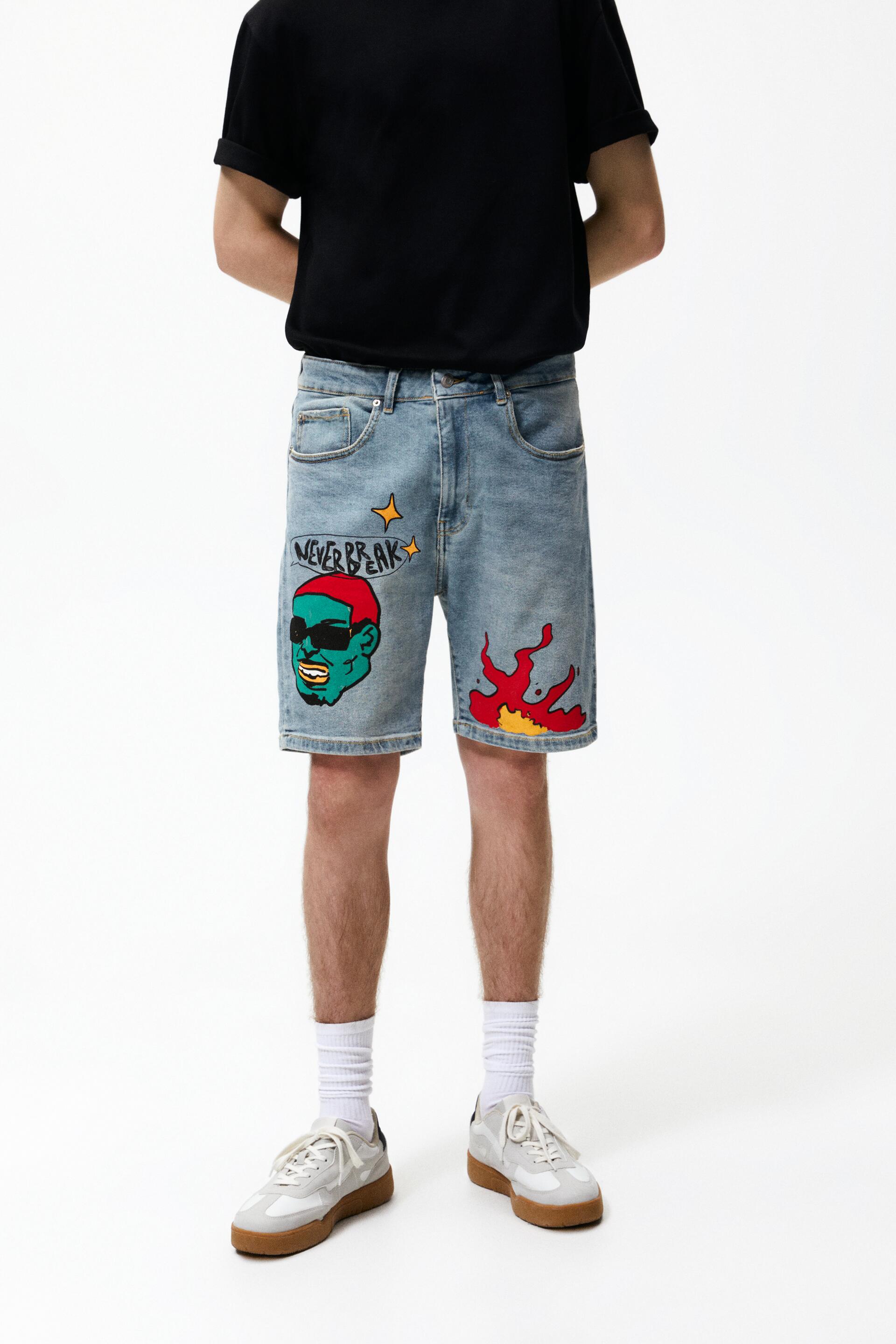 

Шорты мужские ZARA 05575350 синие 40 (доставка из-за рубежа), 05575350