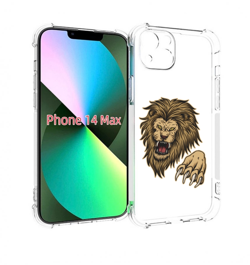 

Чехол MyPads Лев-завоеватель мужской для iPhone 14 Plus (6.7), Прозрачный, Tocco
