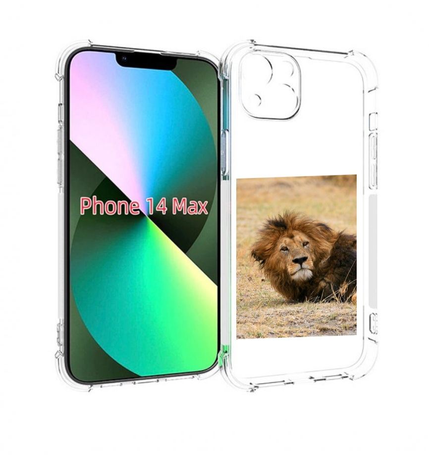 

Чехол MyPads Лев-лежит мужской для iPhone 14 Plus (6.7), Прозрачный, Tocco