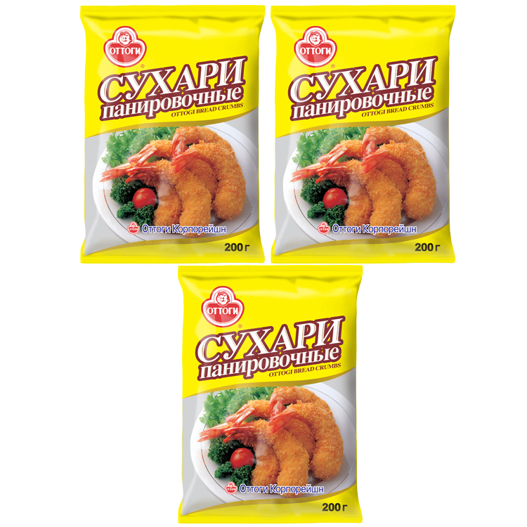 

Сухари панировочные Ottogi (3 шт. по 200 г)