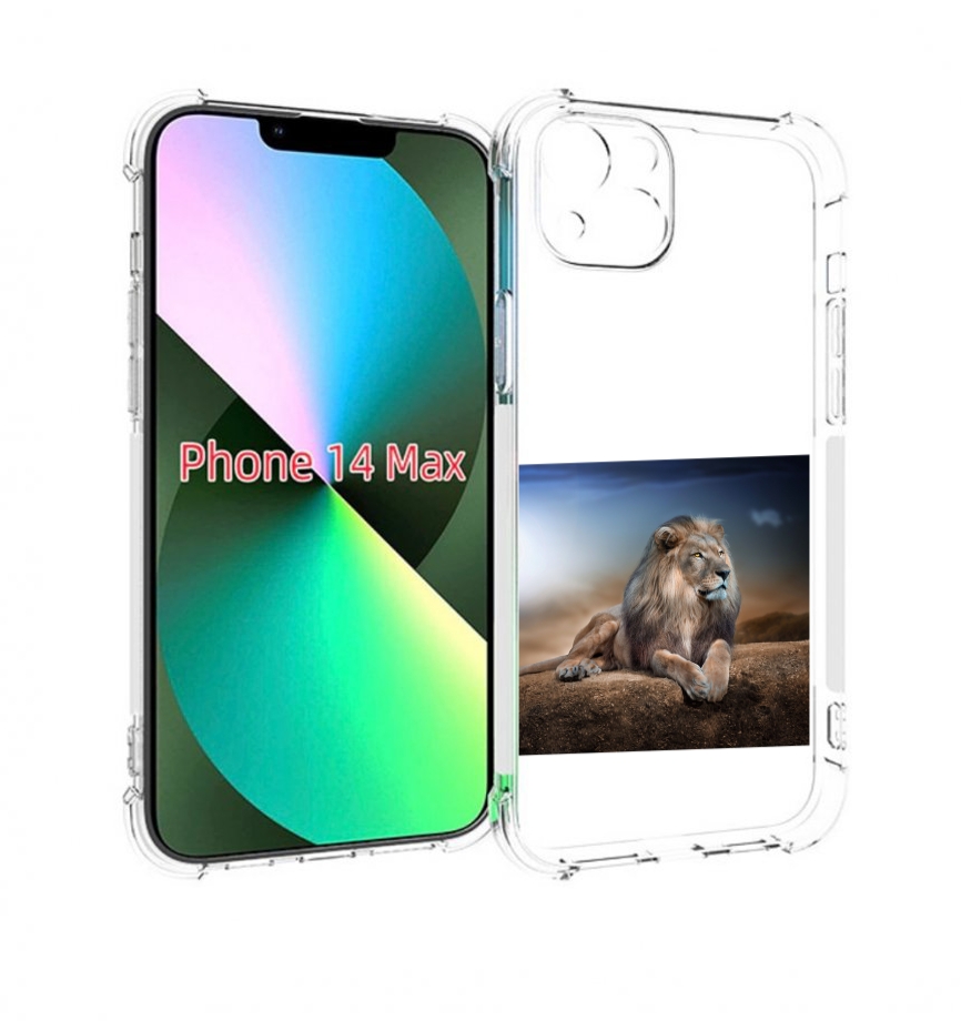 

Чехол MyPads Лев-наблюдает для iPhone 14 Plus (6.7), Прозрачный, Tocco