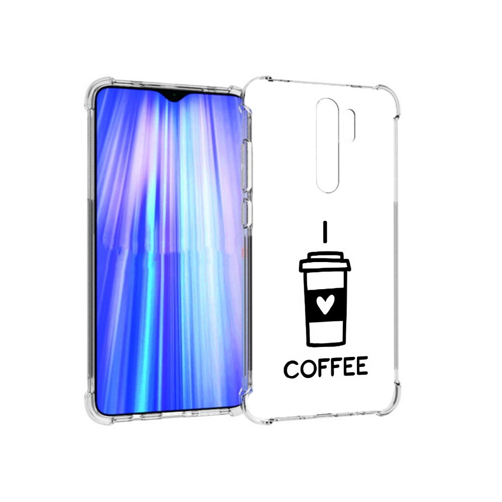 

Чехол MyPads Tocco для Xiaomi Redmi Note 8 Pro Я люблю кофе (PT135544.276.206), Прозрачный, Tocco