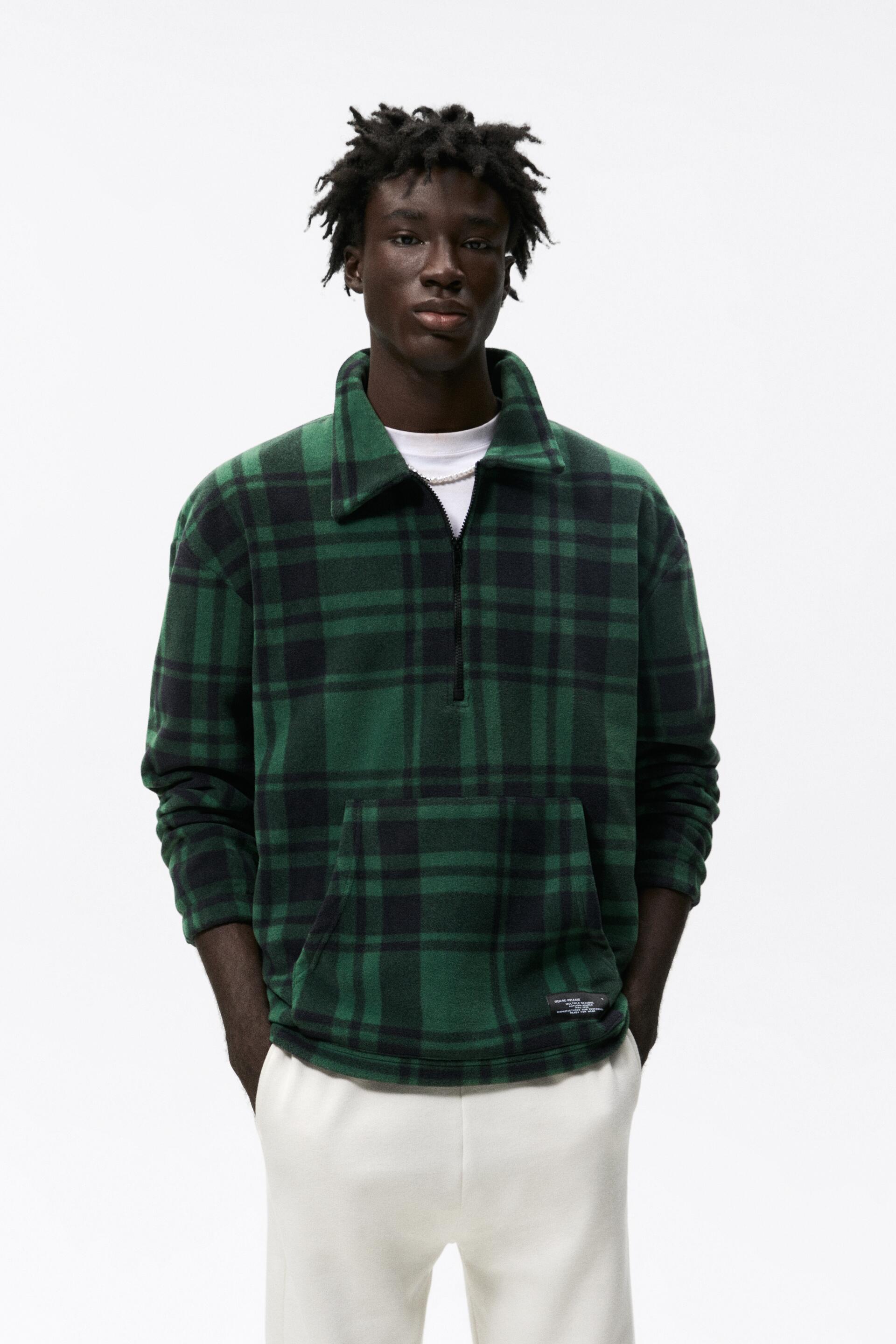 

Толстовка мужская ZARA 05584316 зеленая S (доставка из-за рубежа), 05584316