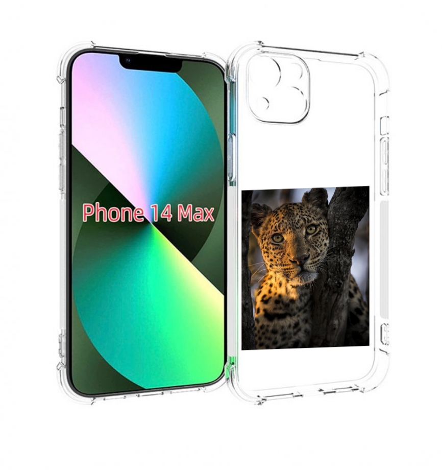 

Чехол MyPads Леопард для iPhone 14 Plus (6.7), Прозрачный, Tocco