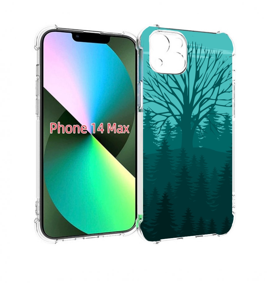 

Чехол MyPads Лес для iPhone 14 Plus (6.7), Прозрачный, Tocco