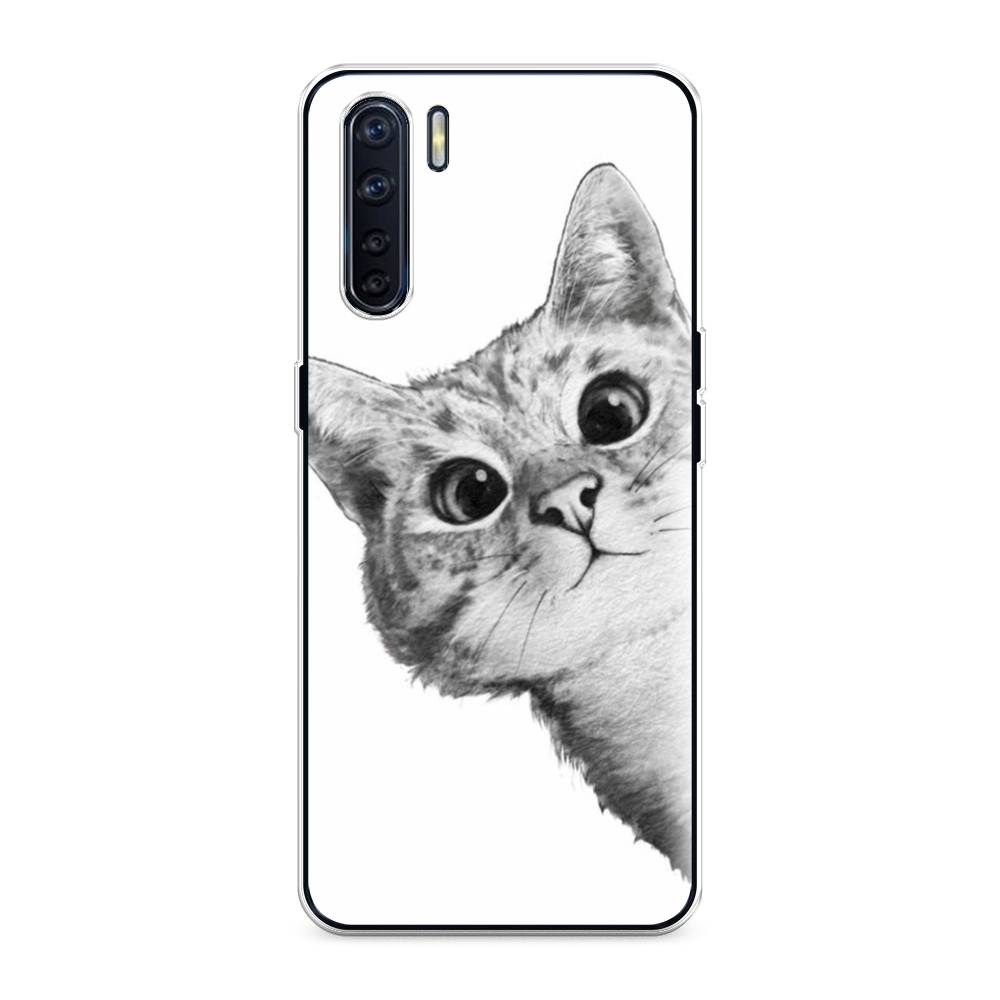 

Чехол Awog на Oppo A91 "Кот рисунок черно-белый", Разноцветный, 254250-1