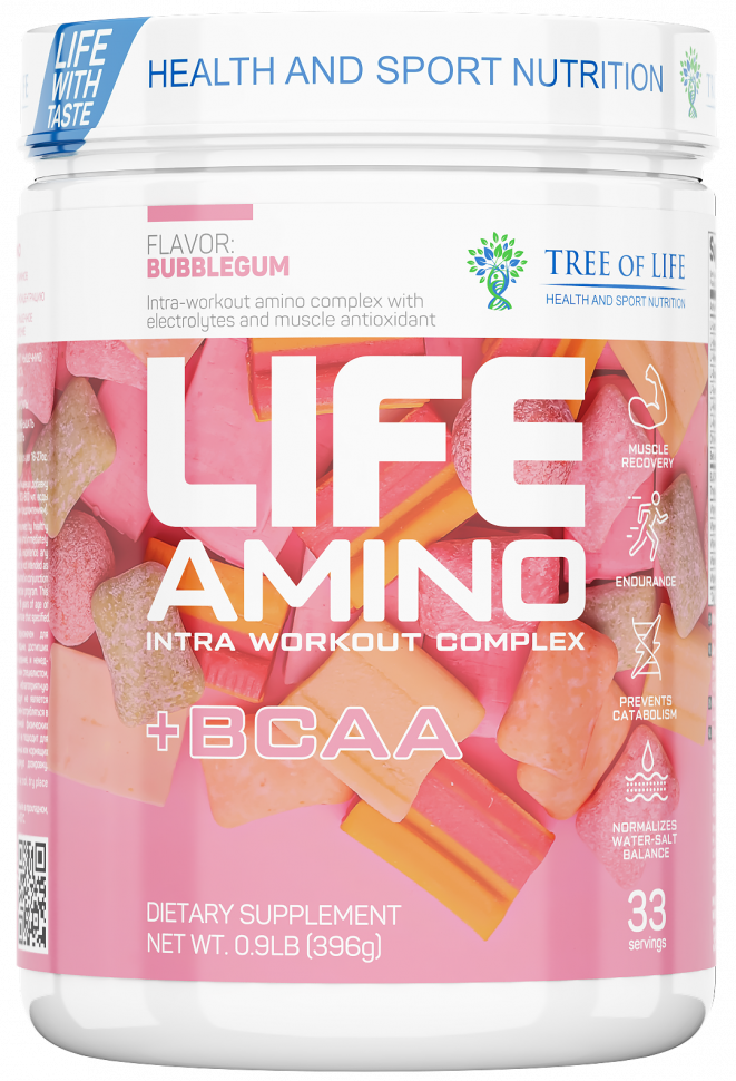 Аминокислоты Tree of Life Life Amino 396 г Bubblegum