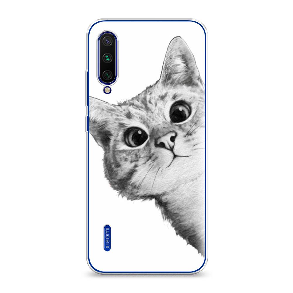 фото Чехол awog "кот рисунок черно-белый" для xiaomi mi cc9e