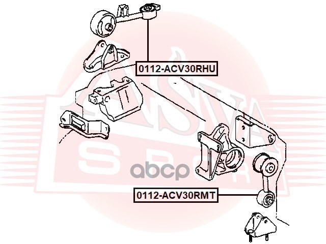 

Подушка Двигателя ASVA арт. 0112-ACV30RMT