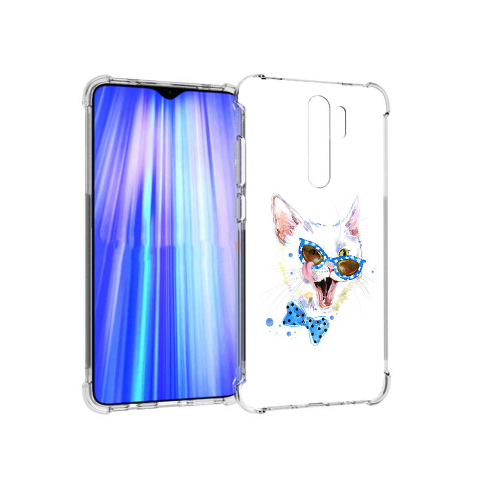 

Чехол MyPads Tocco для Xiaomi Redmi Note 8 Pro белый кот (PT135544.276.229), Прозрачный, Tocco