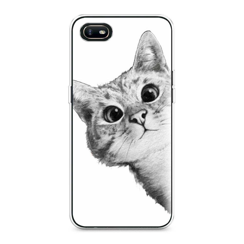 

Чехол Awog на Oppo A1k "Кот рисунок черно-белый", Разноцветный, 252150-1