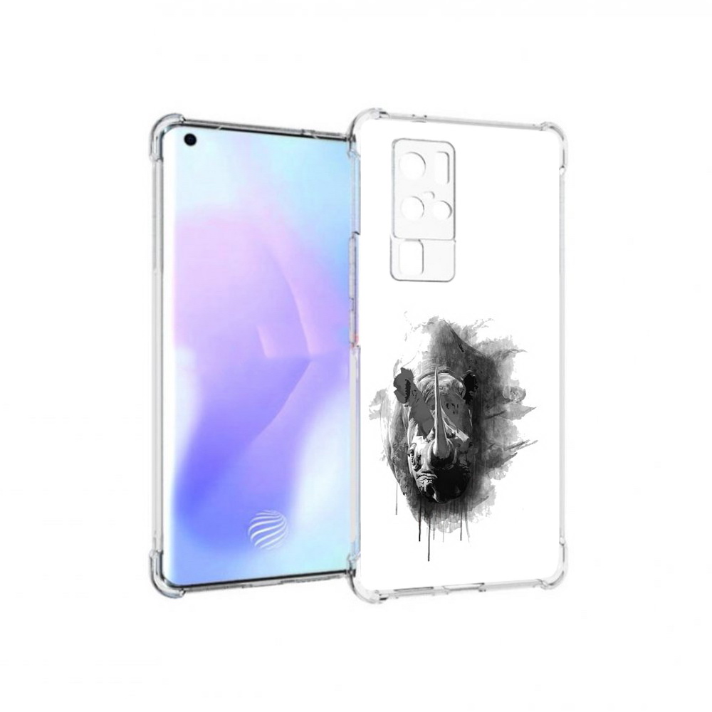 

Чехол MyPads Tocco для Vivo X50 Pro носорог (PT226970.404.523), Прозрачный, Tocco