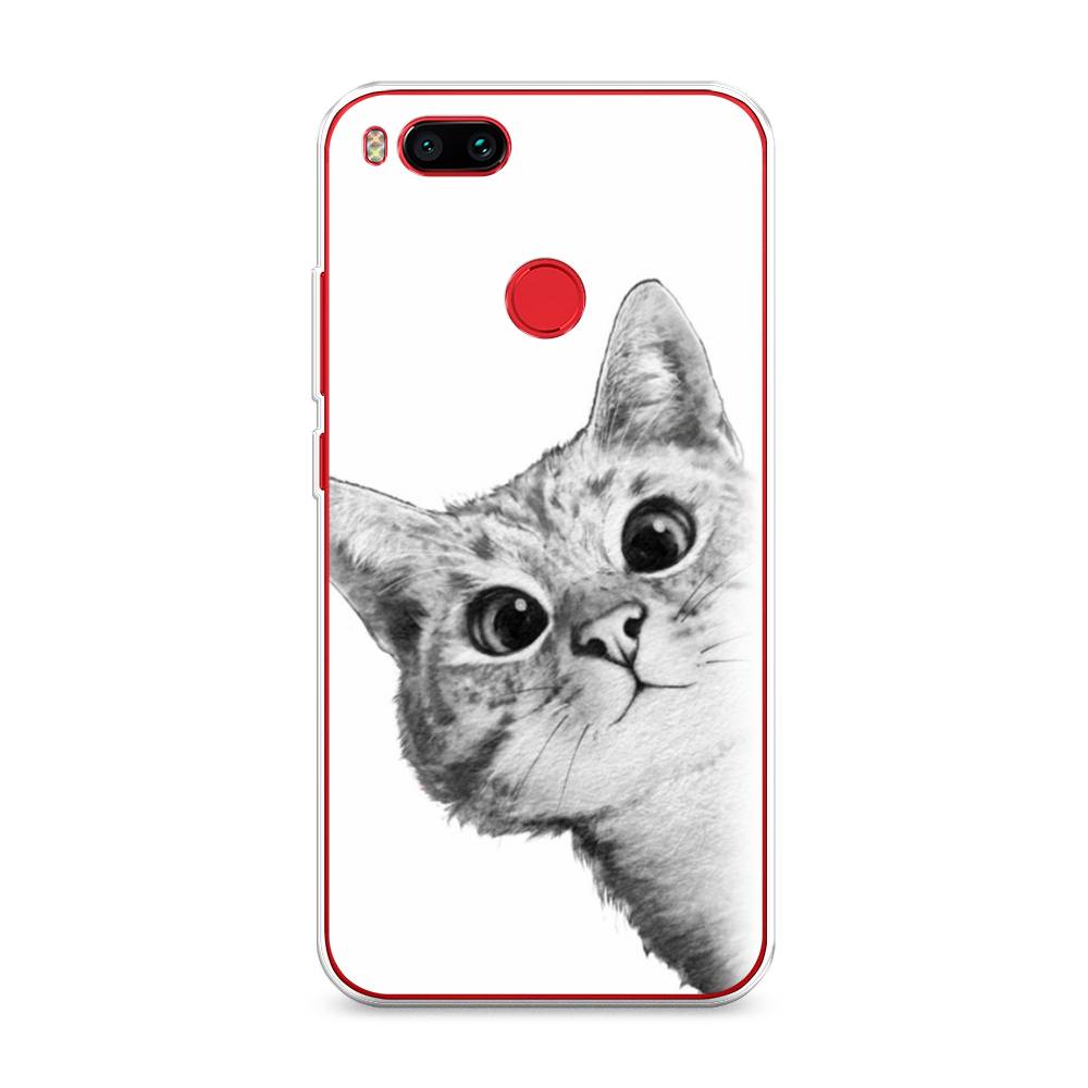 

Чехол Awog на Xiaomi Mi A1 "Кот рисунок черно-белый", Разноцветный, 32650-1