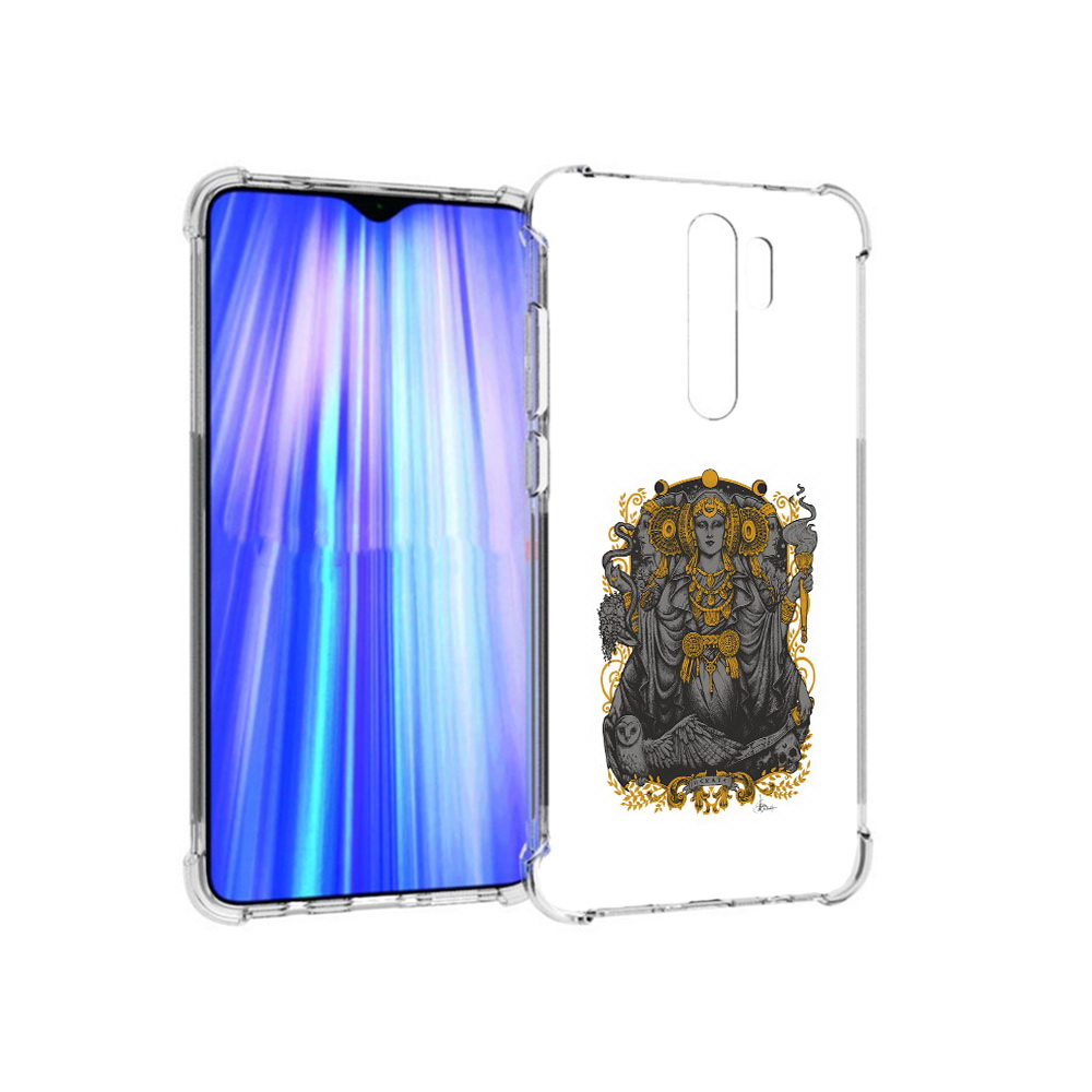 

Чехол MyPads Tocco для Xiaomi Redmi Note 8 Pro божество с золотыми элементами, Прозрачный, Tocco