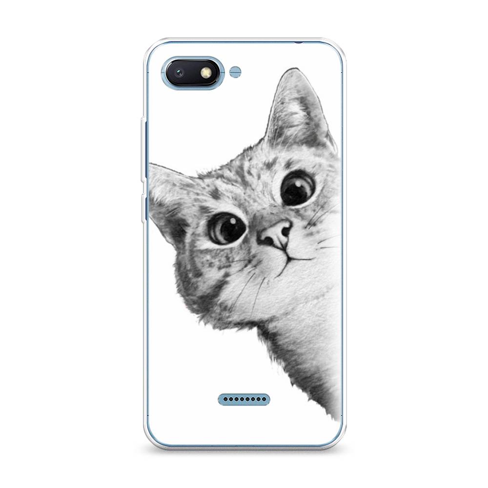 

Чехол Awog на Xiaomi Redmi 6A "Кот рисунок черно-белый", Разноцветный, 34150-1
