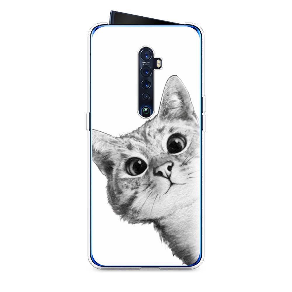 

Чехол Awog на Oppo Reno 2 "Кот рисунок черно-белый", Разноцветный, 253550-1