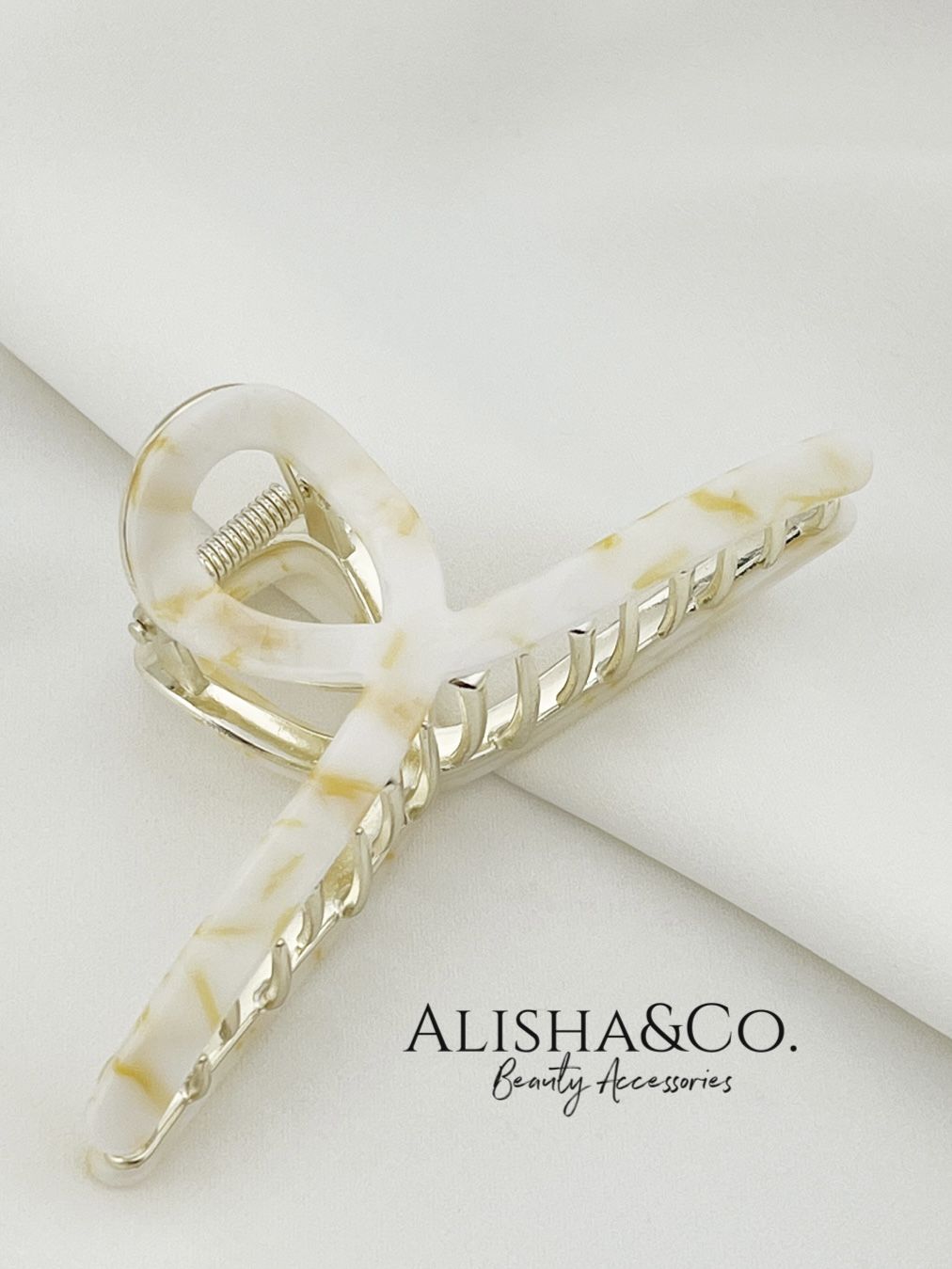 

Заколка-краб женская Alisha&Co. Pastelle белая, Белый, Pastelle
