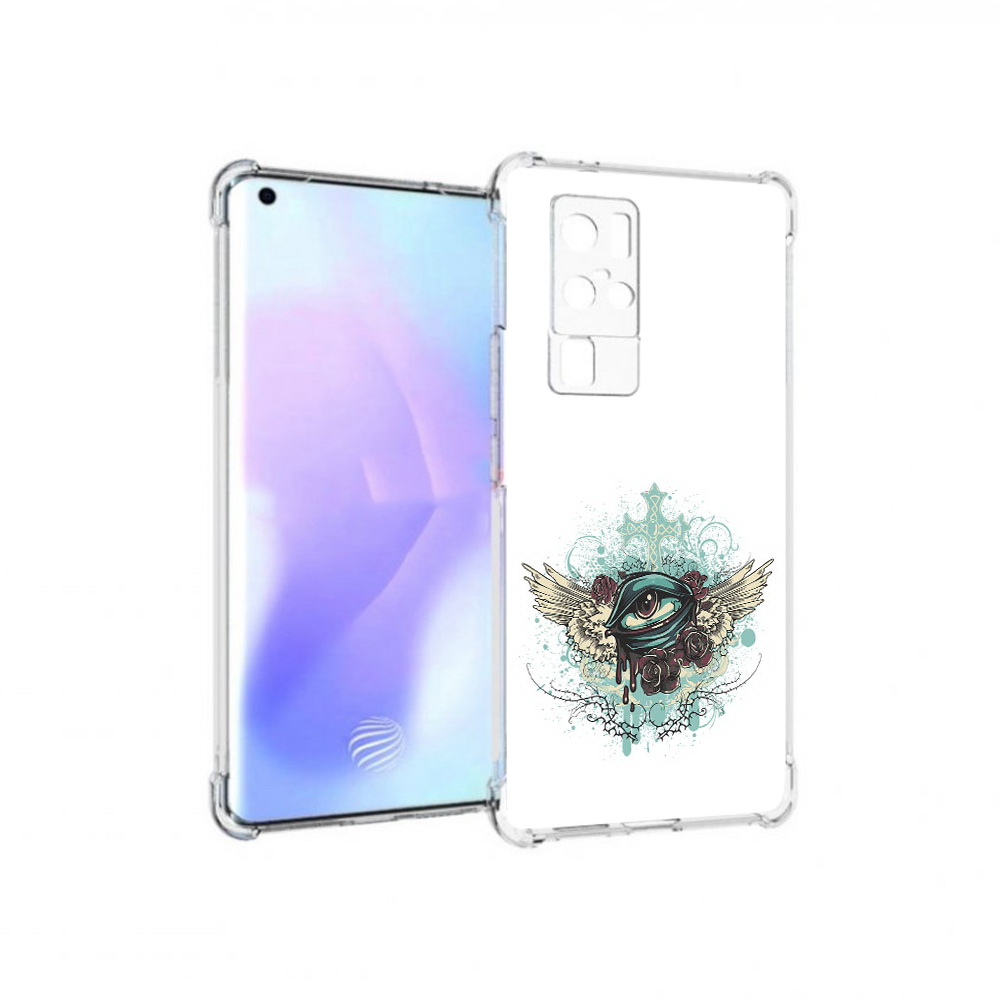 

Чехол MyPads Tocco для Vivo X50 Pro плачущий глаз с крыльями (PT226970.404.544), Прозрачный, Tocco