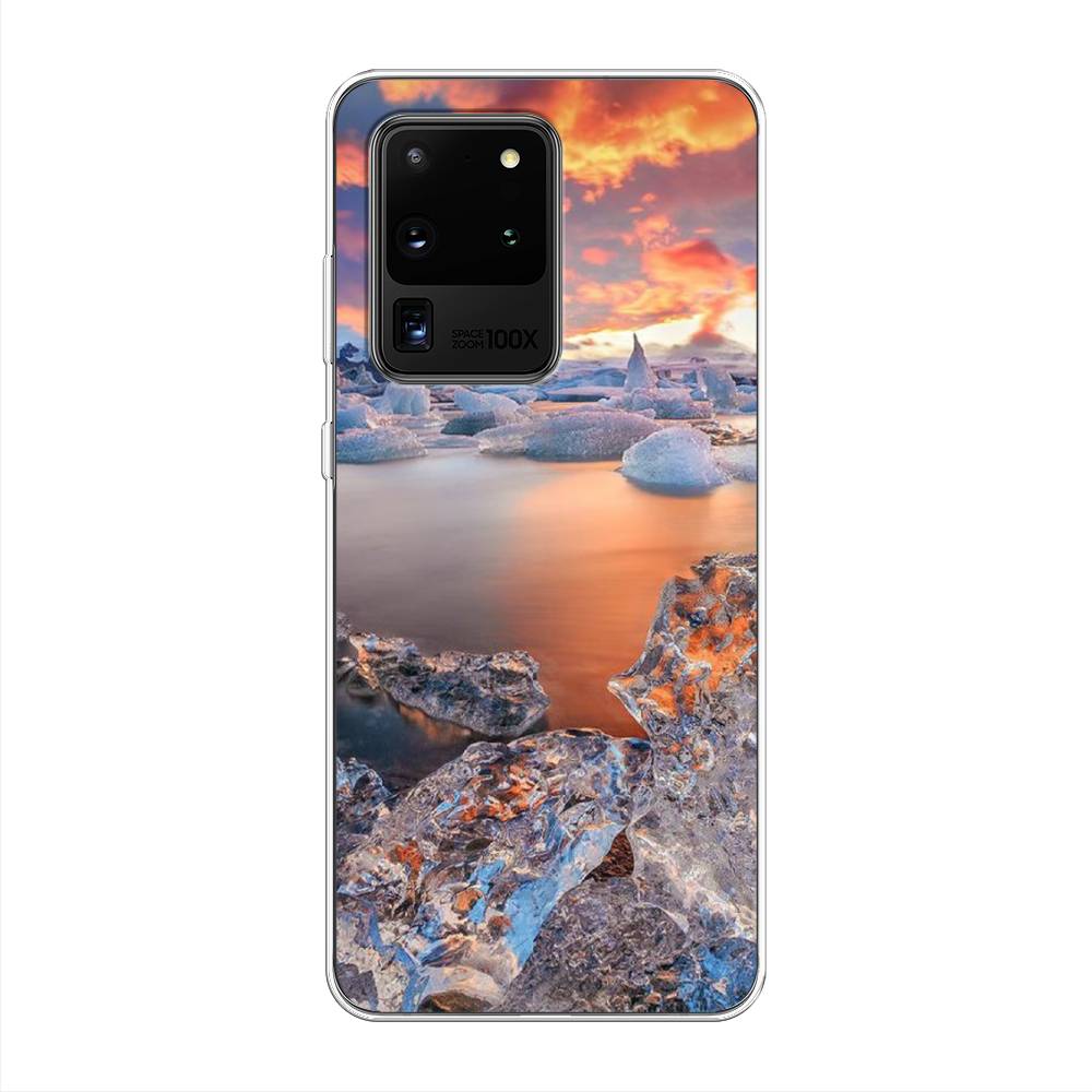 

Чехол на Samsung Galaxy S20 Ultra "Ледники", Синий;оранжевый, 29450-2