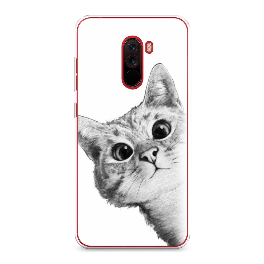 

Чехол Awog на Xiaomi Pocophone F1 "Кот рисунок черно-белый", Разноцветный, 34450-1