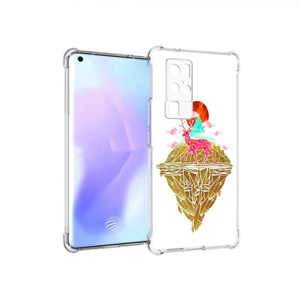 

Чехол MyPads Tocco для Vivo X50 Pro розовый олень абстракция (PT226970.404.586), Прозрачный, Tocco