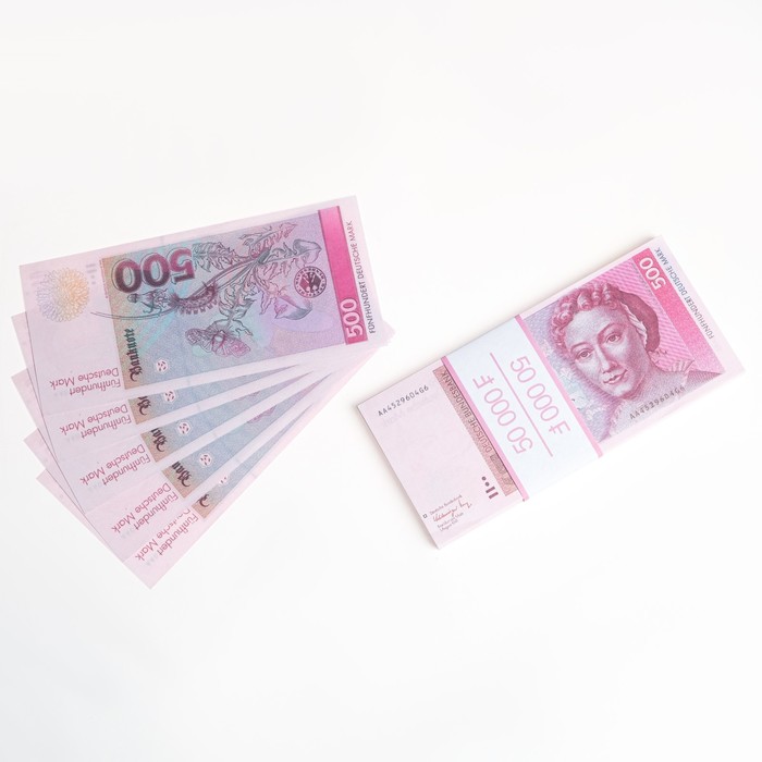 

Пачка купюр 500 немецких марок, Разноцветный