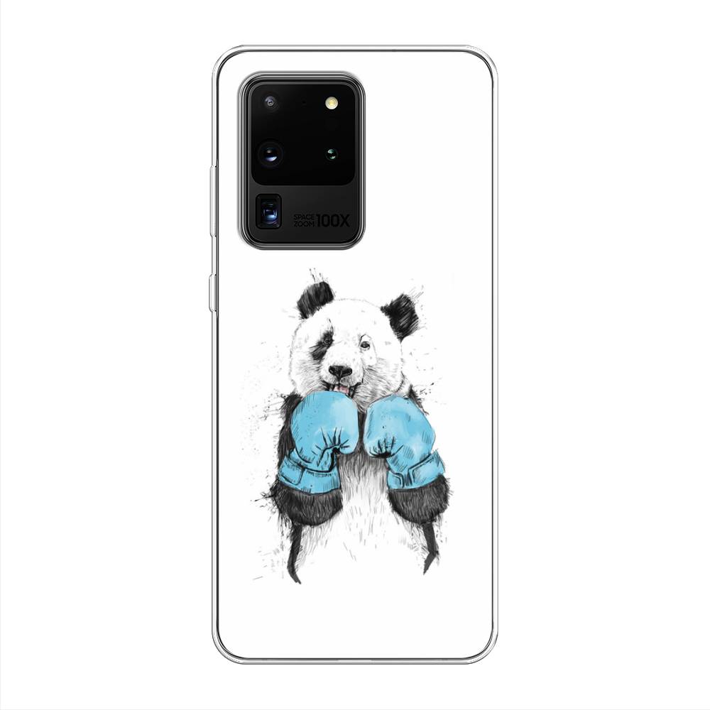 

Чехол для Samsung Galaxy S20 Ultra "Панда боксер", Голубой;белый;серый, 29450-1
