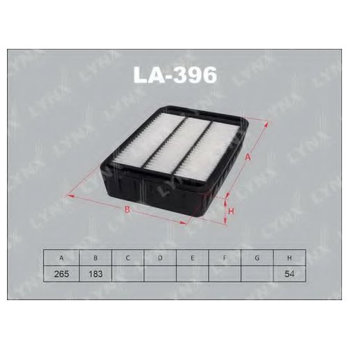 

Фильтр воздушный Lynx LA396