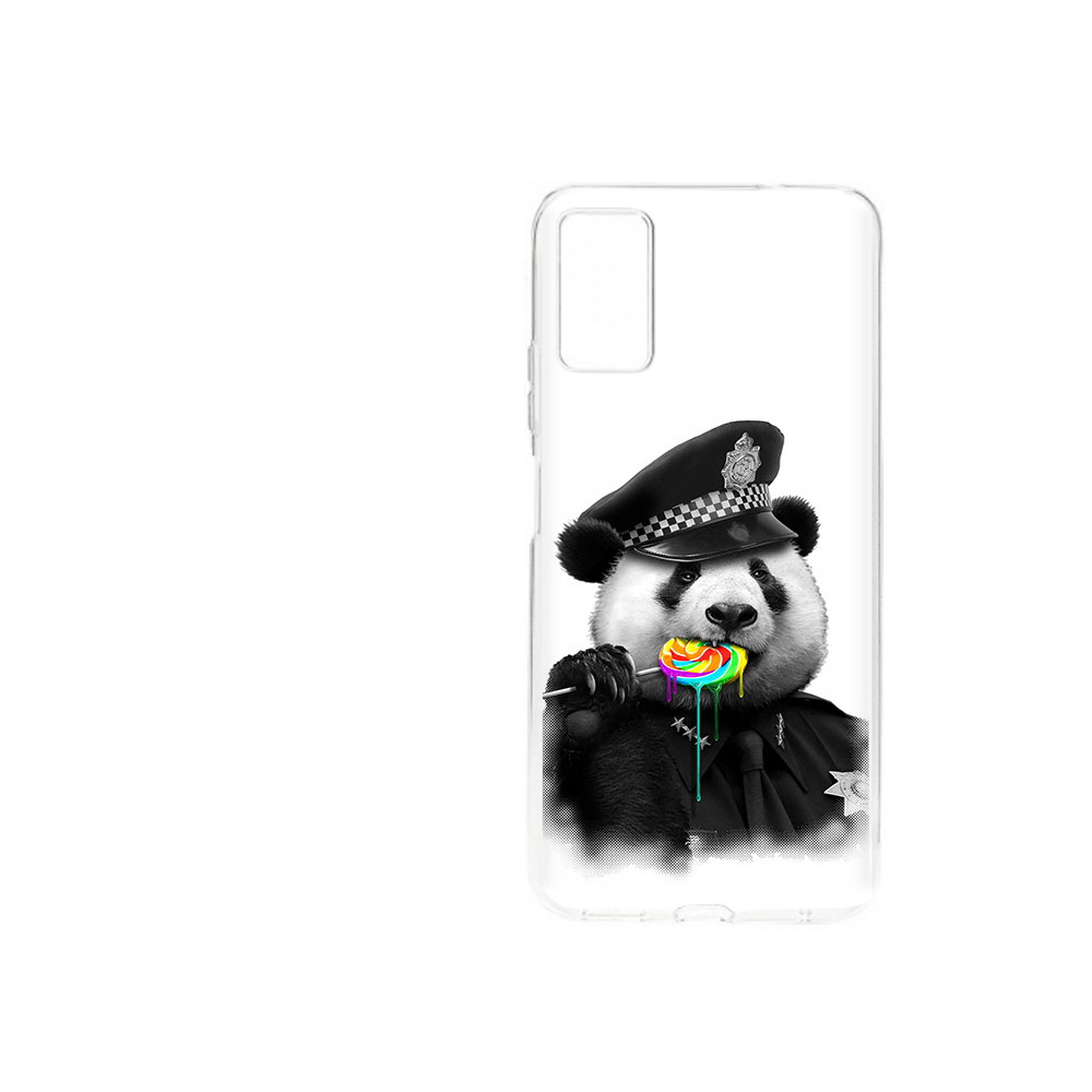 

Чехол MyPads Tocco для ZTE Blade A71 (2021) Панда полиция (PT226945.474.130), Прозрачный, Tocco